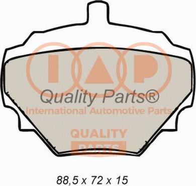 IAP QUALITY PARTS 704-14033X - Комплект спирачно феродо, дискови спирачки vvparts.bg