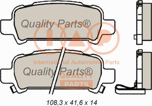 IAP QUALITY PARTS 704-15051 - Комплект спирачно феродо, дискови спирачки vvparts.bg