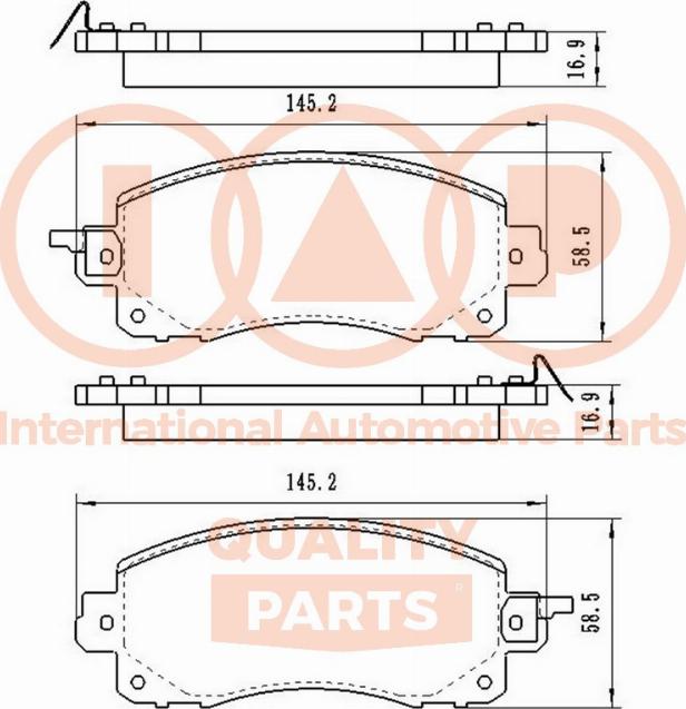 IAP QUALITY PARTS 704-15080 - Комплект спирачно феродо, дискови спирачки vvparts.bg