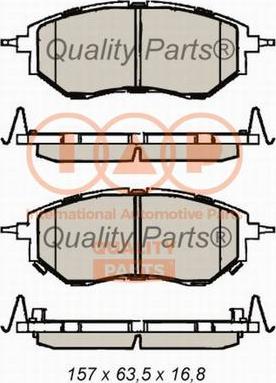 IAP QUALITY PARTS 704-15035X - Комплект спирачно феродо, дискови спирачки vvparts.bg