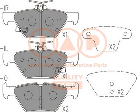 IAP QUALITY PARTS 704-15036 - Комплект спирачно феродо, дискови спирачки vvparts.bg