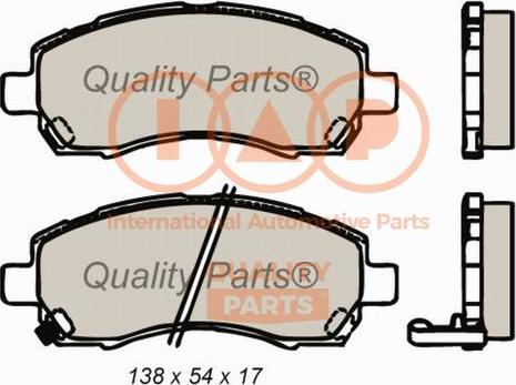 IAP QUALITY PARTS 704-15031 - Комплект спирачно феродо, дискови спирачки vvparts.bg