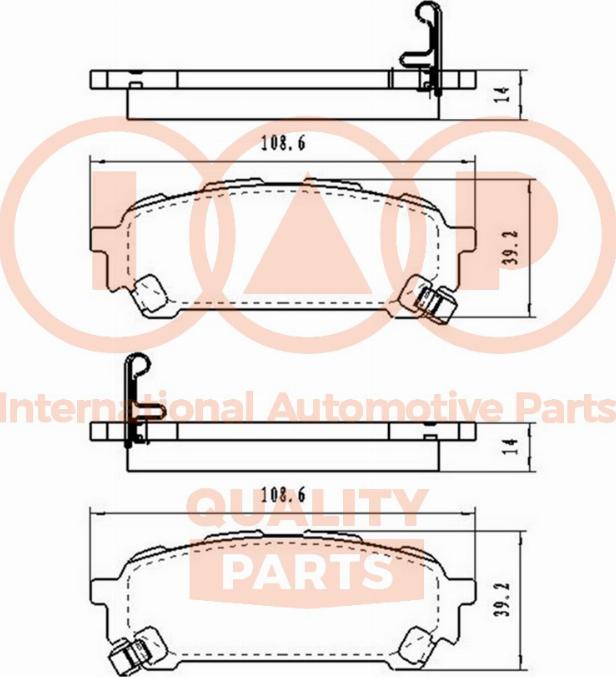 IAP QUALITY PARTS 704-15037 - Комплект спирачно феродо, дискови спирачки vvparts.bg