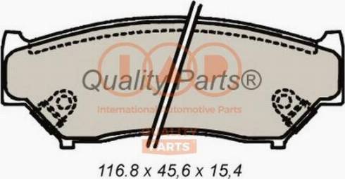 IAP QUALITY PARTS 704-16051X - Комплект спирачно феродо, дискови спирачки vvparts.bg