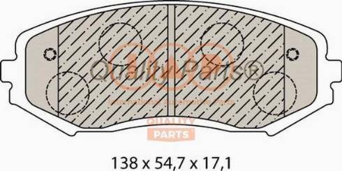 IAP QUALITY PARTS 704-16057X - Комплект спирачно феродо, дискови спирачки vvparts.bg