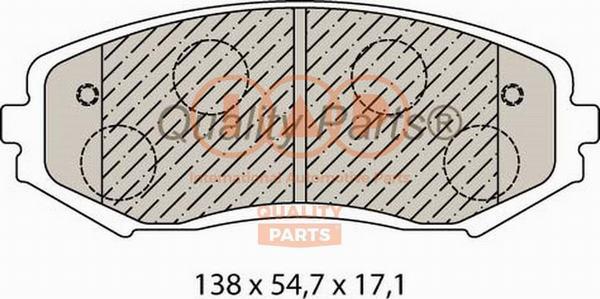 IAP QUALITY PARTS 704-16057 - Комплект спирачно феродо, дискови спирачки vvparts.bg