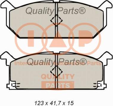 IAP QUALITY PARTS 704-16064 - Комплект спирачно феродо, дискови спирачки vvparts.bg