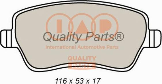 IAP QUALITY PARTS 704-16066X - Комплект спирачно феродо, дискови спирачки vvparts.bg
