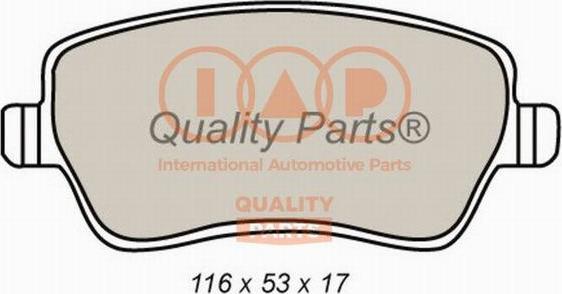 IAP QUALITY PARTS 704-16066 - Комплект спирачно феродо, дискови спирачки vvparts.bg