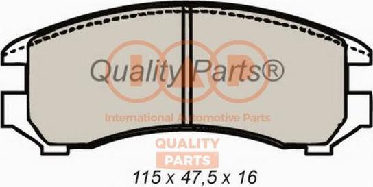 IAP QUALITY PARTS 704-16061 - Комплект спирачно феродо, дискови спирачки vvparts.bg