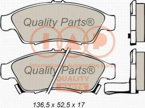 IAP QUALITY PARTS 704-16086X - Комплект спирачно феродо, дискови спирачки vvparts.bg