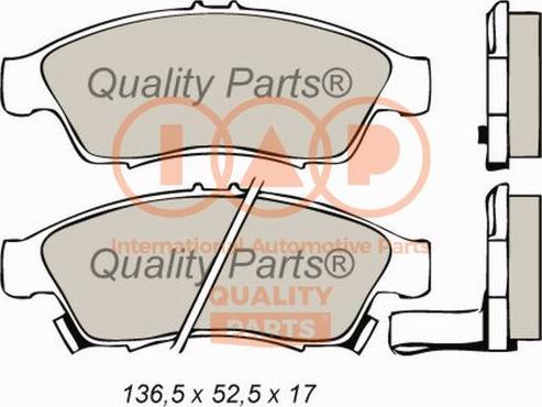 IAP QUALITY PARTS 704-16086 - Комплект спирачно феродо, дискови спирачки vvparts.bg