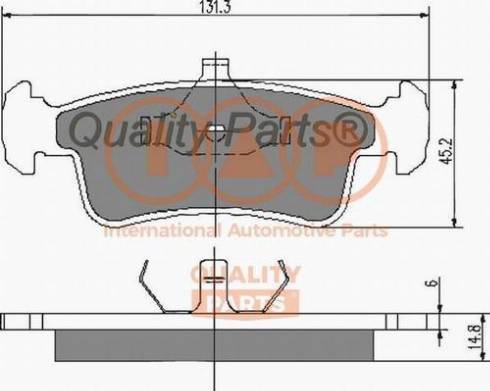 IAP QUALITY PARTS 704-16030X - Комплект спирачно феродо, дискови спирачки vvparts.bg