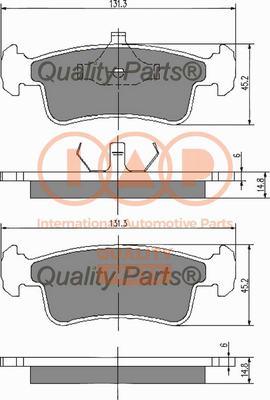 IAP QUALITY PARTS 704-16030 - Комплект спирачно феродо, дискови спирачки vvparts.bg