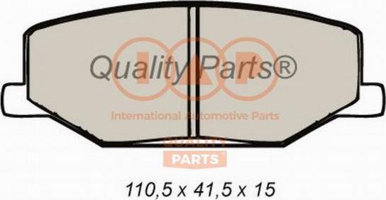 IAP QUALITY PARTS 704-16020 - Комплект спирачно феродо, дискови спирачки vvparts.bg