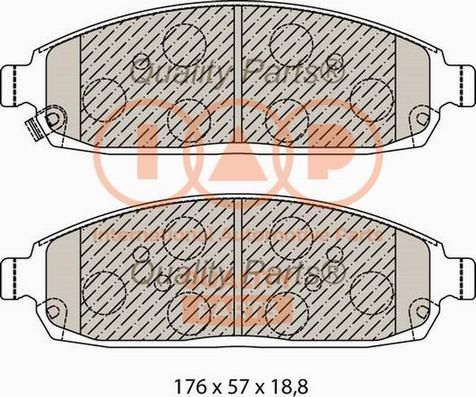 IAP QUALITY PARTS 704-10049X - Комплект спирачно феродо, дискови спирачки vvparts.bg