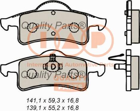 IAP QUALITY PARTS 704-10045X - Комплект спирачно феродо, дискови спирачки vvparts.bg