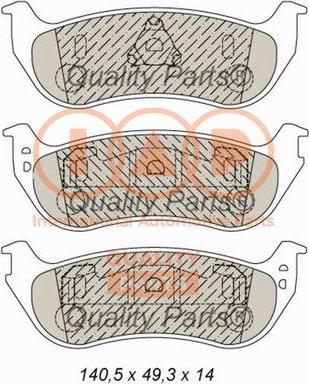 IAP QUALITY PARTS 704-10048 - Комплект спирачно феродо, дискови спирачки vvparts.bg