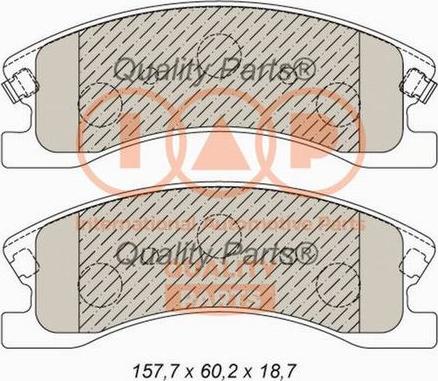 IAP QUALITY PARTS 704-10047P - Комплект спирачно феродо, дискови спирачки vvparts.bg