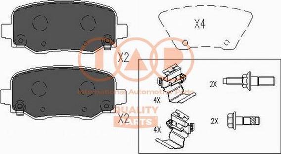 IAP QUALITY PARTS 704-10054 - Комплект спирачно феродо, дискови спирачки vvparts.bg