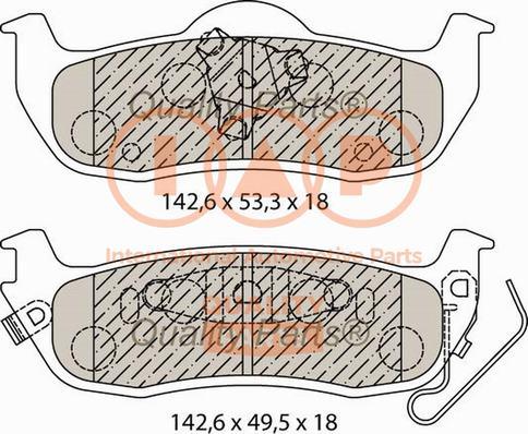 IAP QUALITY PARTS 704-10050 - Комплект спирачно феродо, дискови спирачки vvparts.bg