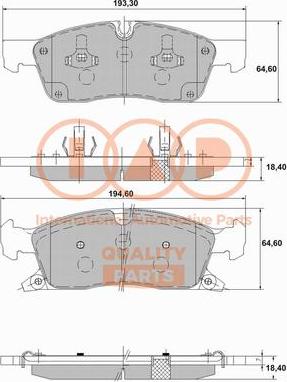 IAP QUALITY PARTS 704-10051 - Комплект спирачно феродо, дискови спирачки vvparts.bg