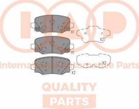 IAP QUALITY PARTS 704-10081X - Комплект спирачно феродо, дискови спирачки vvparts.bg