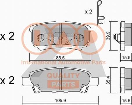 IAP QUALITY PARTS 704-10071P - Комплект спирачно феродо, дискови спирачки vvparts.bg