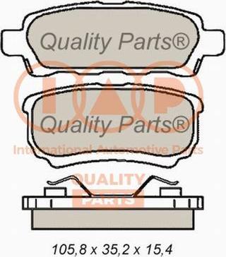 IAP QUALITY PARTS 704-10071X - Комплект спирачно феродо, дискови спирачки vvparts.bg