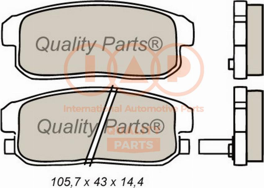 IAP QUALITY PARTS 704-11041P - Комплект спирачно феродо, дискови спирачки vvparts.bg