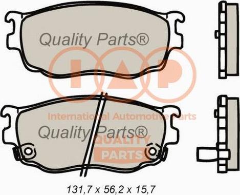 IAP QUALITY PARTS 704-11056X - Комплект спирачно феродо, дискови спирачки vvparts.bg