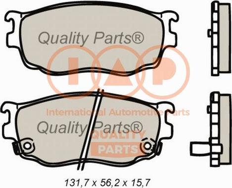 IAP QUALITY PARTS 704-11056 - Комплект спирачно феродо, дискови спирачки vvparts.bg