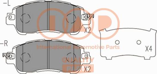 IAP QUALITY PARTS 704-11084 - Комплект спирачно феродо, дискови спирачки vvparts.bg