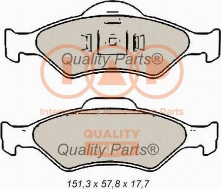 IAP QUALITY PARTS 704-11082X - Комплект спирачно феродо, дискови спирачки vvparts.bg