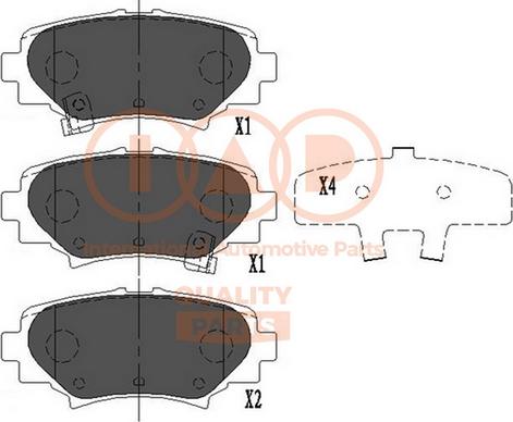 IAP QUALITY PARTS 704-11030 - Комплект спирачно феродо, дискови спирачки vvparts.bg