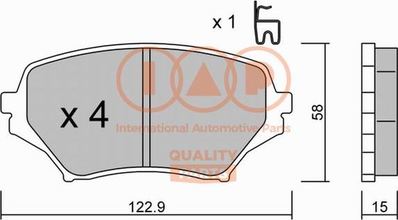 IAP QUALITY PARTS 704-11038P - Комплект спирачно феродо, дискови спирачки vvparts.bg