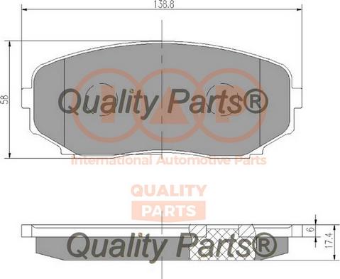 IAP QUALITY PARTS 704-11100 - Комплект спирачно феродо, дискови спирачки vvparts.bg