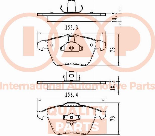 IAP QUALITY PARTS 704-11121 - Комплект спирачно феродо, дискови спирачки vvparts.bg