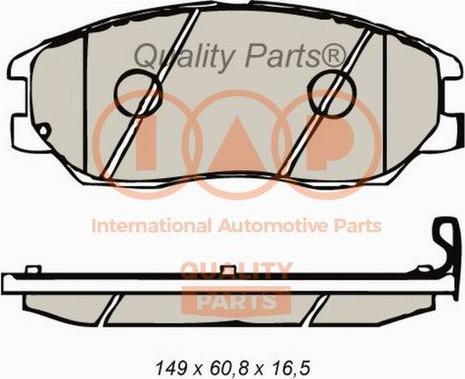 IAP QUALITY PARTS 704-18040G - Комплект спирачно феродо, дискови спирачки vvparts.bg