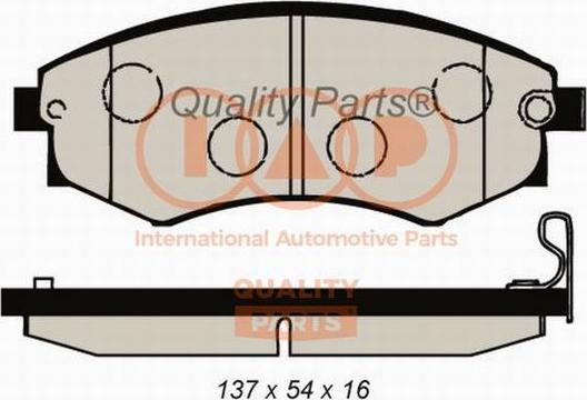 IAP QUALITY PARTS 704-18030G - Комплект спирачно феродо, дискови спирачки vvparts.bg