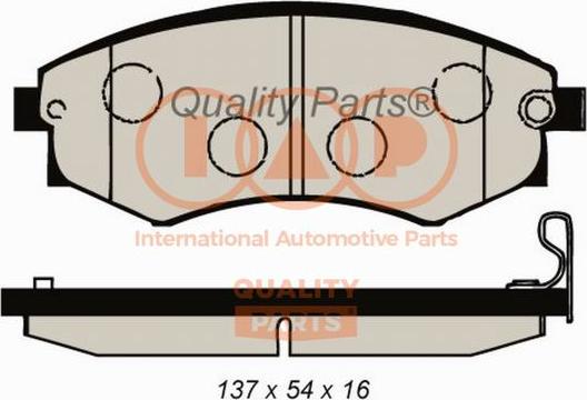 IAP QUALITY PARTS 704-18030 - Комплект спирачно феродо, дискови спирачки vvparts.bg