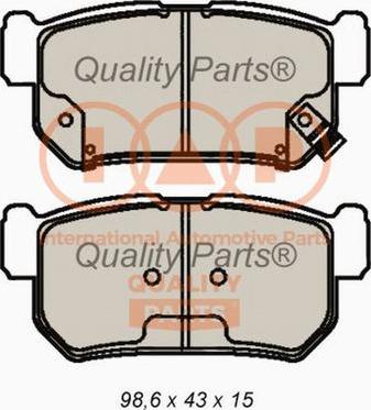 IAP QUALITY PARTS 704-18031X - Комплект спирачно феродо, дискови спирачки vvparts.bg