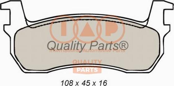 IAP QUALITY PARTS 704-13090 - Комплект спирачно феродо, дискови спирачки vvparts.bg