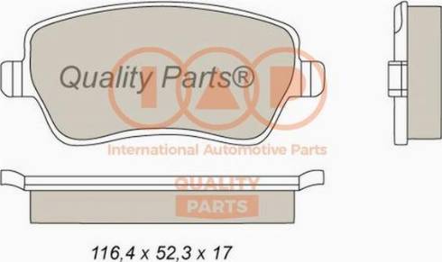 IAP QUALITY PARTS 704-13093X - Комплект спирачно феродо, дискови спирачки vvparts.bg