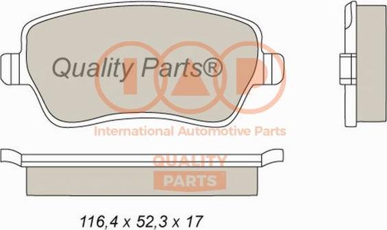 IAP QUALITY PARTS 704-13093P - Комплект спирачно феродо, дискови спирачки vvparts.bg