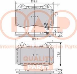 IAP QUALITY PARTS 704-13097X - Комплект спирачно феродо, дискови спирачки vvparts.bg