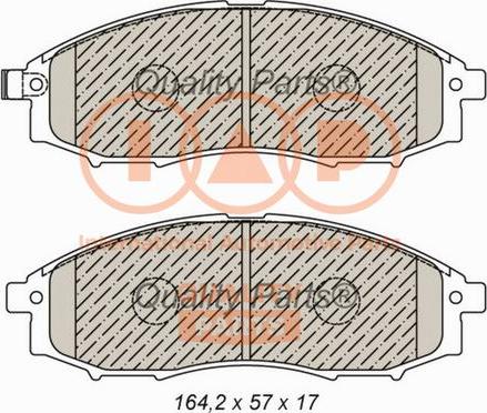 IAP QUALITY PARTS 704-13044 - Комплект спирачно феродо, дискови спирачки vvparts.bg