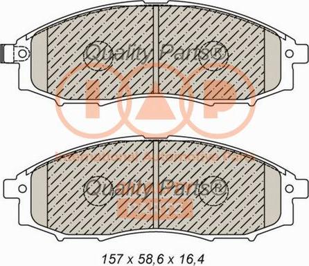 IAP QUALITY PARTS 704-13045 - Комплект спирачно феродо, дискови спирачки vvparts.bg