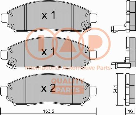 IAP QUALITY PARTS 704-13047P - Комплект спирачно феродо, дискови спирачки vvparts.bg