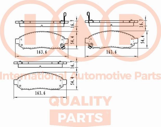 IAP QUALITY PARTS 704-13047 - Комплект спирачно феродо, дискови спирачки vvparts.bg